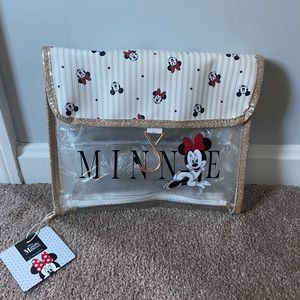 Disney Minnie Cosmetic Pouch Hanging Bag NWT